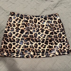 SHEIN Animal Print Mini Skirt